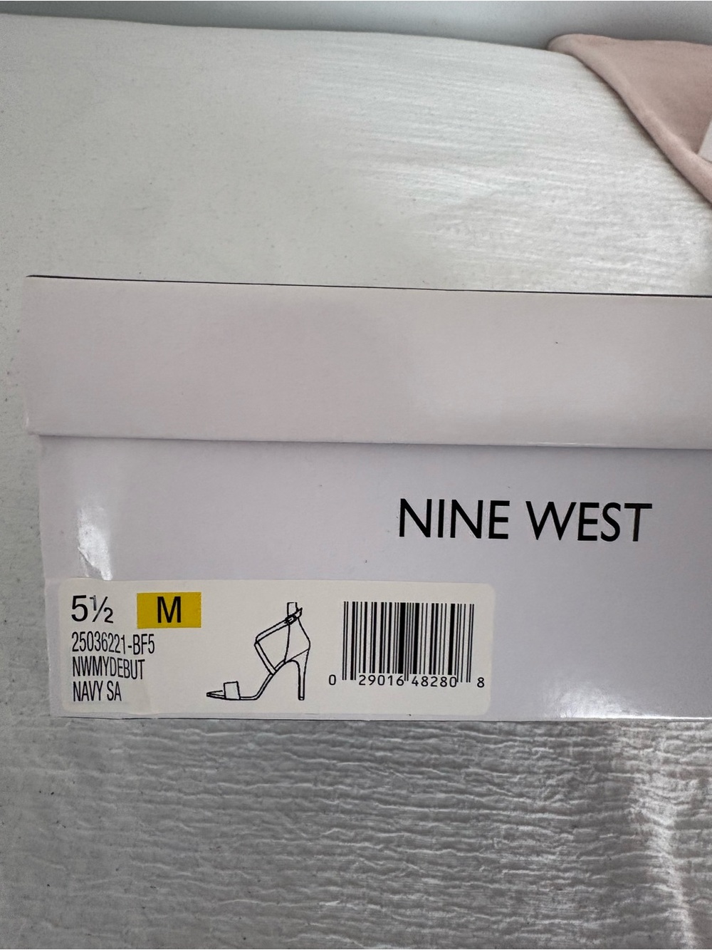 Nine West Navy Strappy Stiletto Heels - Picture 5 of 5